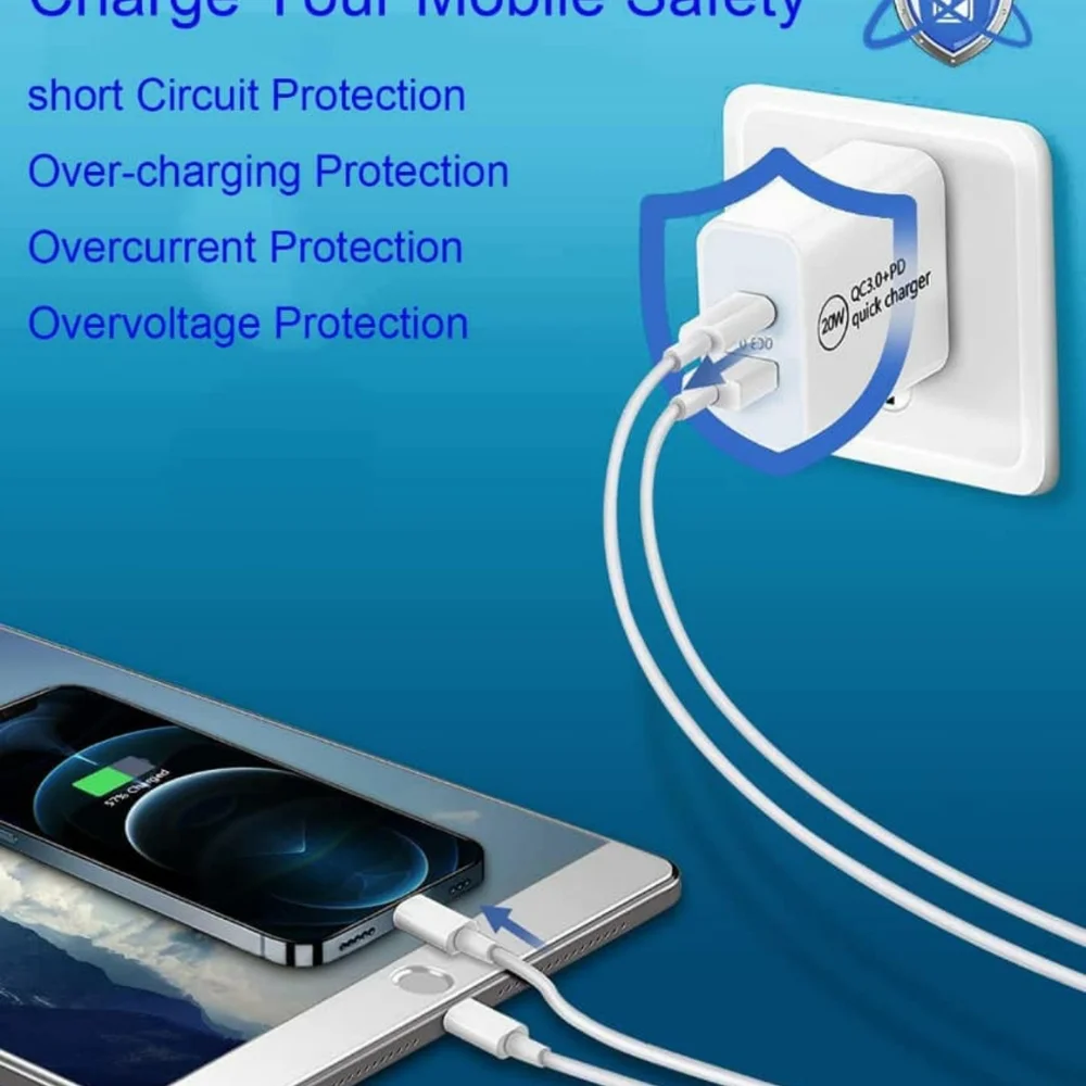 20w Quick Charger Dual Usb-c ✅ and USB. *NO CABLE included* - Picture 4 of 7